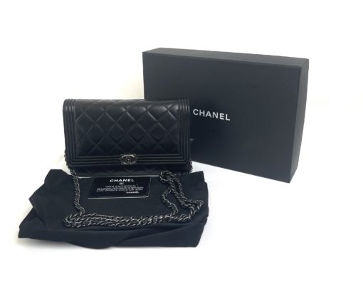Chanel Black Lambskin Bag with Box