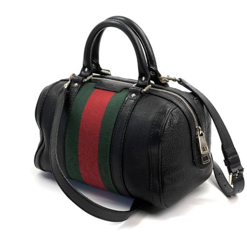 Gucci Boston Bag Black Leather 14