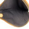 Interior of the cover with the zip pulled back