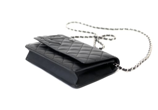 CHANEL Black Quilted Leather Cambon Ligne WOC Clutch Bag 11