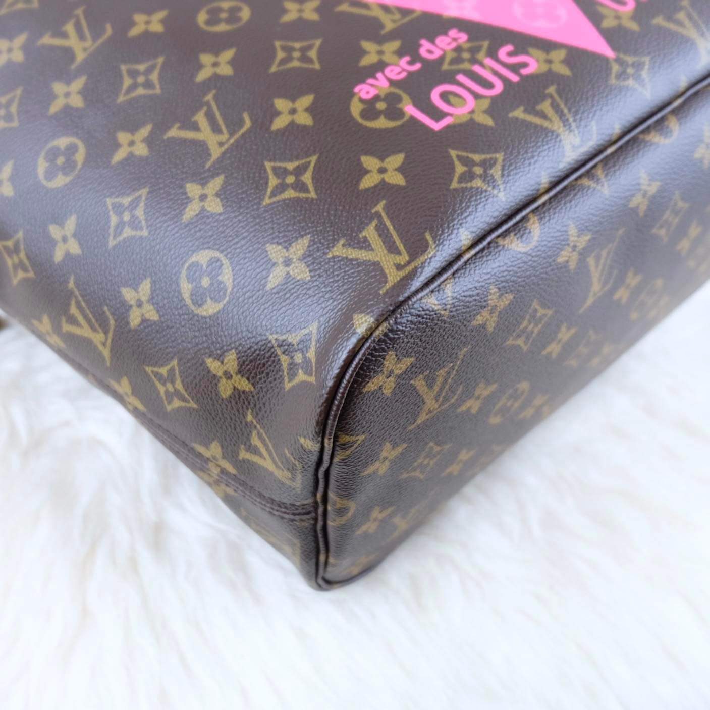 Louis Vuitton Neverfull Tote Limited Edition Monogram Roses MM - ShopStyle