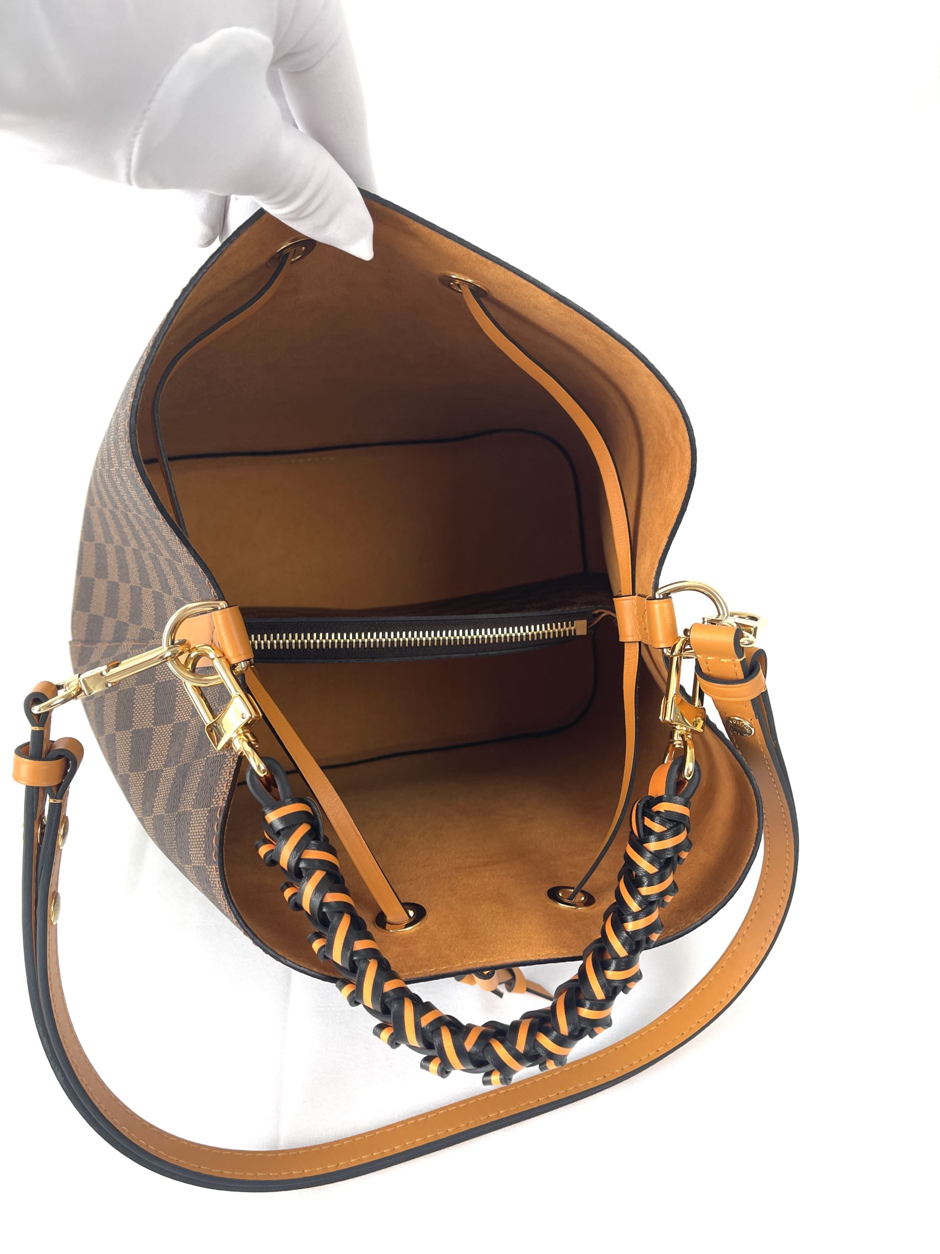 Braided Leather Top Handle Strap Neo Noe Handle Bag Handle 