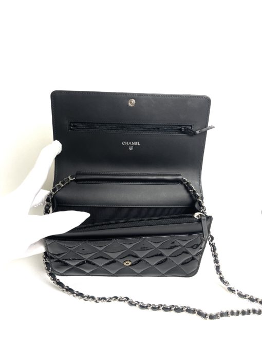 Chanel WOC Reissue Black Patent with Silver 21