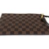 Louis Vuitton Damier Ebene Neverfull Pouch with Cerise 13