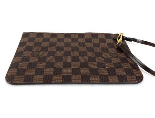Louis Vuitton Damier Ebene Neverfull Pouch with Cerise 13