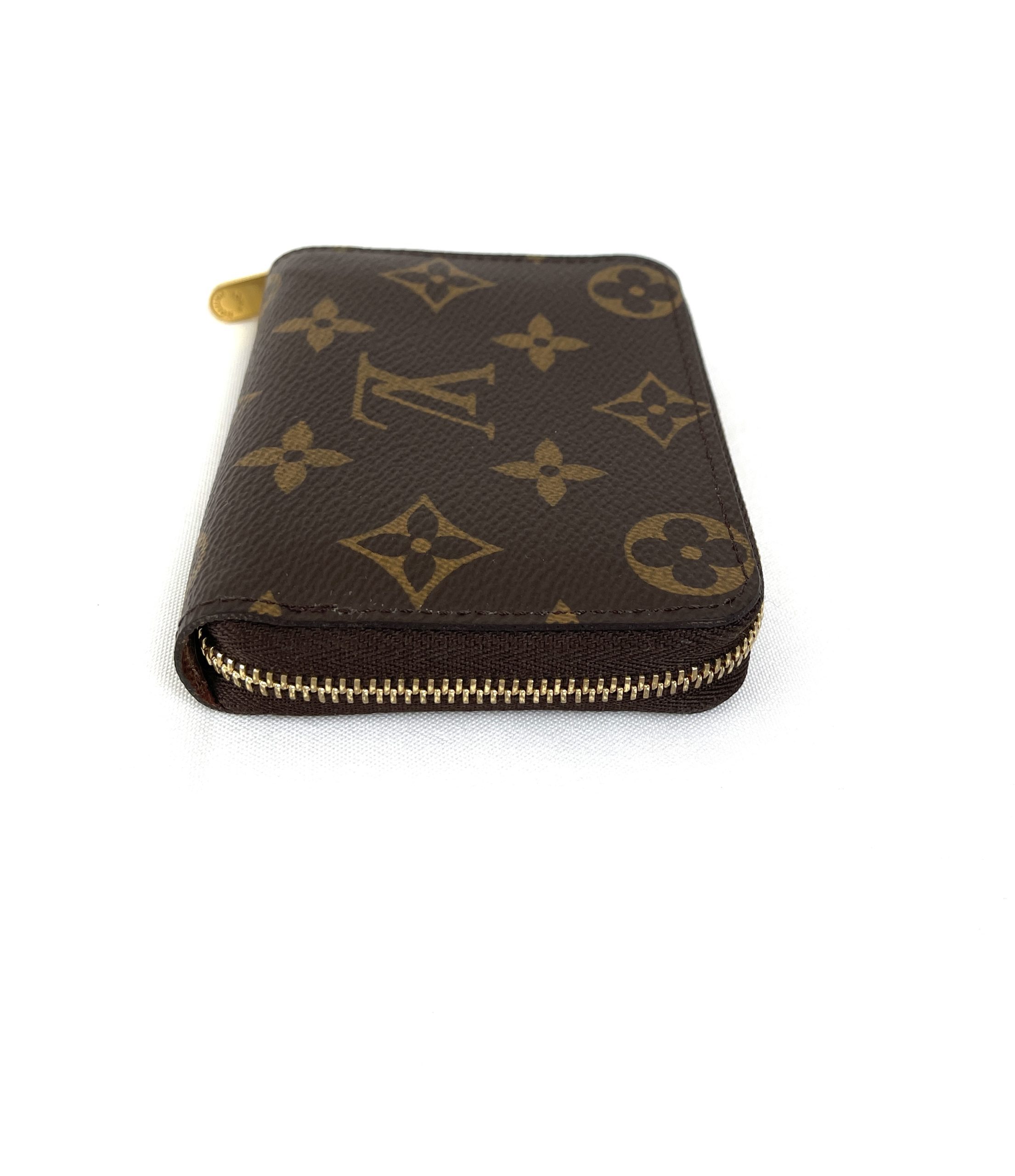 Louis Vuitton Animal Print, Black LV Monogram Zippy Compact Wallet