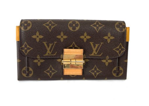 Louis Vuitton Elysee Monogram Clutch Wallet with Saffron