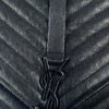 YSL College Large Black Quilted Shoulder Bag with Black Hardware 14