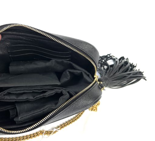 YSL Mini Lou Matelassé Leather Camera Bag Black Leather Crossbody 3