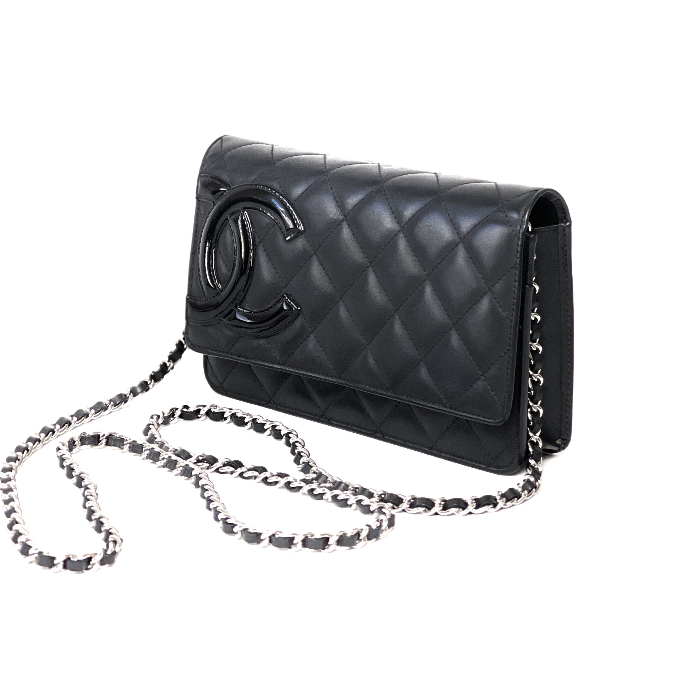 Chanel Calfskin Quilted Cambon Wallet on Chain WOC