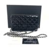Chanel WOC Reissue Black Patent with Silver 9