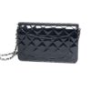 Chanel WOC Reissue Black Patent with Silver 13