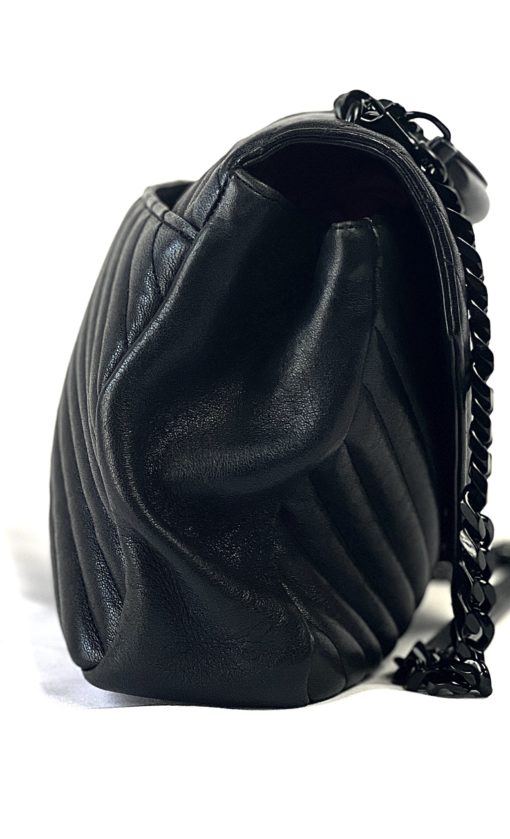 YSL College Large Black Quilted Shoulder Bag with Black Hardware 11