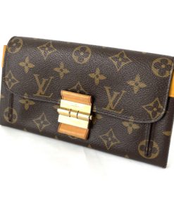 Louis Vuitton Elysee Monogram Clutch Wallet with Saffron