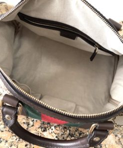 Gucci GG Boston Bag with Red and Green Stripe