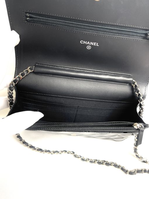 Chanel WOC Reissue Black Patent with Silver 20