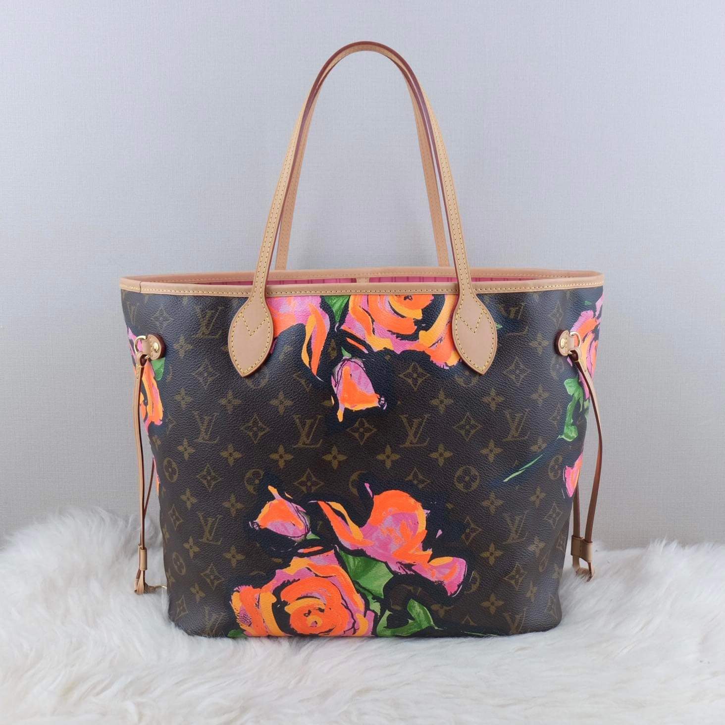 Louis Vuitton, Bags, Authentic Louis Vuitton Neverfull Mm Flower Monogram Empreinte  Leather Tote Set