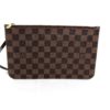 Louis Vuitton Damier Ebene Neverfull Pouch with Cerise 9