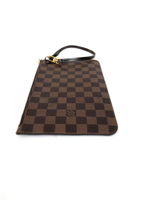Louis Vuitton Damier Ebene Neverfull Pouch with Cerise 12