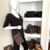 Louis Vuitton Damier Ebene Neverfull Pouch with Cerise 2