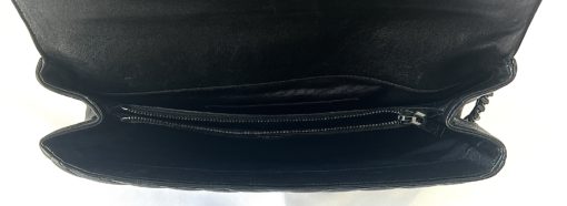 YSL College Large Black Quilted Shoulder Bag with Black Hardware 8