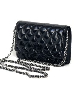 Chanel WOC Reissue Black Patent with Silver