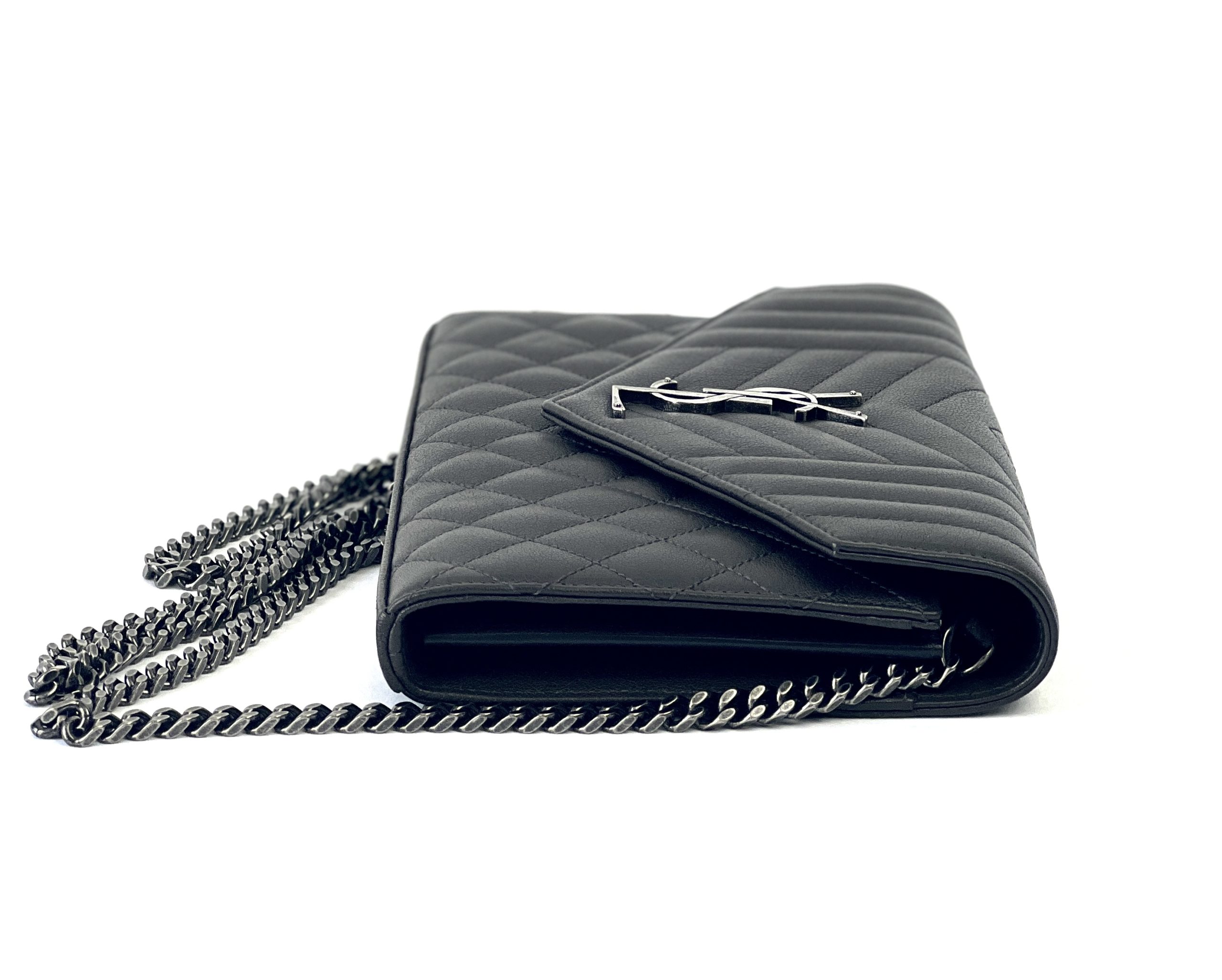 Festive-Ready Hues With Saint Laurent's Monogram Chain Wallet - BAGAHOLICBOY