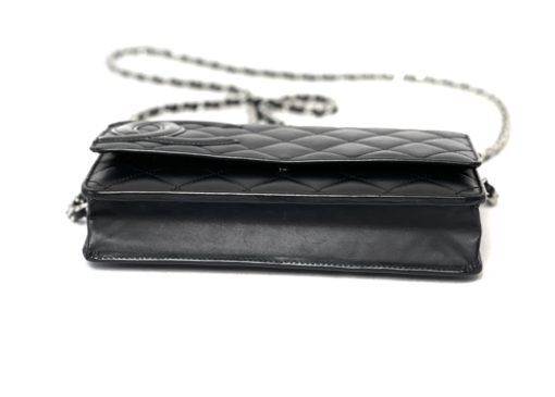 CHANEL Black Quilted Leather Cambon Ligne WOC Clutch Bag 10