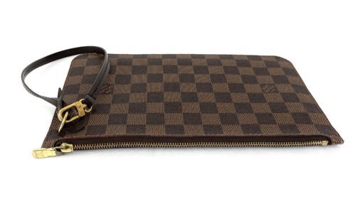 Louis Vuitton Damier Ebene Neverfull Pouch with Cerise 11