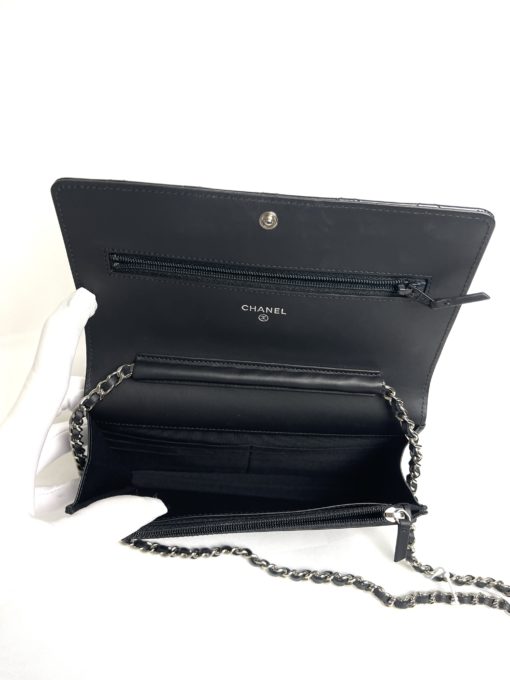 Chanel WOC Reissue Black Patent with Silver 19