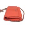 Chanel Lizard Embossed Coral Leather WOC with Silver Hardware 10