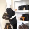 Fendi Borsa Stripe Print Pony Hair Black Patent Leather Shoulder Bag 5