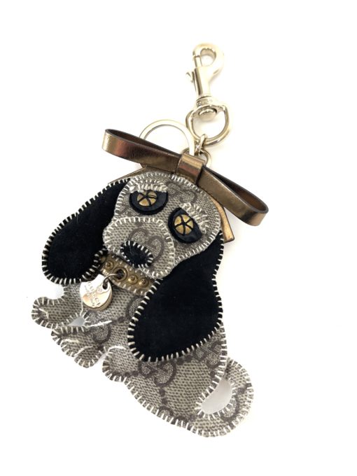 Gucci Beige/Ebony GG Coated Canvas Supreme Sam Guccioli Beagle Keychain Charm 28