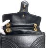 Gucci Calfskin Matelasse Small GG Marmont Shoulder Bag Black 2