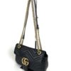 Gucci Calfskin Matelasse Small GG Marmont Shoulder Bag Black 9