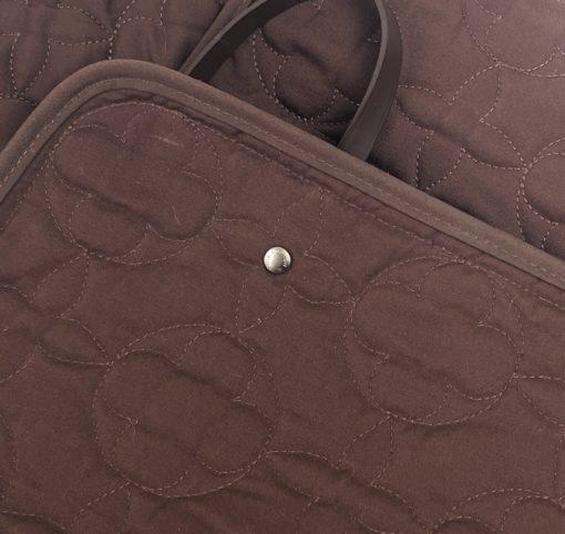 Louis Vuitton Dark Brown Quilted Fabric Yoga Mat 8