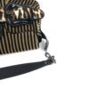 Fendi Borsa Stripe Print Pony Hair Black Patent Leather Shoulder Bag 12