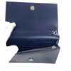 YSL Kate Navy Blue Croc Embossed Leather WOC Chain Bag with Tassel and Silver Hardware 22