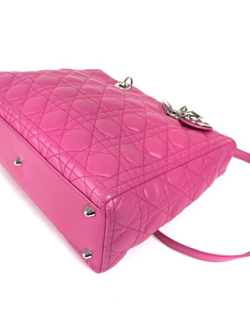 Christian Dior Lady Dior Hot Pink Lambskin Cannage Large 39