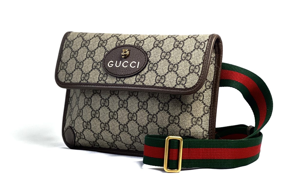 GUCCI Neo Vintage GG Monogram Canvas Belt Bag Beige 493930