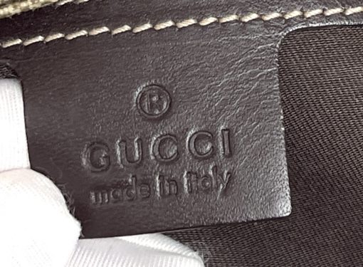 Gucci GG Plus Monogram Medium Flat Messenger Bag Dark Brown