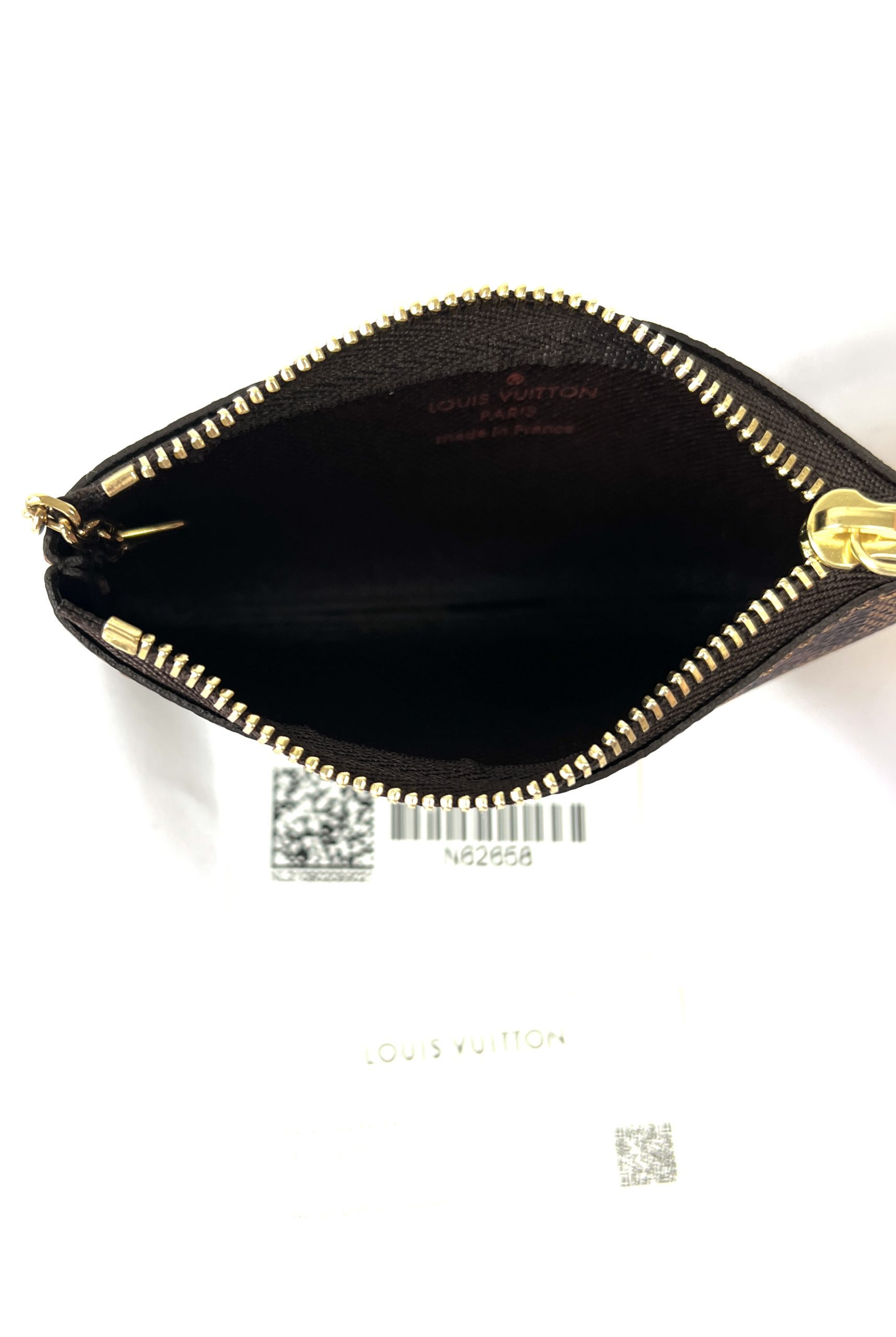 Louis Vuitton Pochette Key Cles Damier Graphite Keychain Pouch - Good  Condition