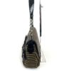 Fendi Borsa Stripe Print Pony Hair Black Patent Leather Shoulder Bag 20