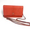 Chanel Lizard Embossed Coral Leather WOC with Silver Hardware 4