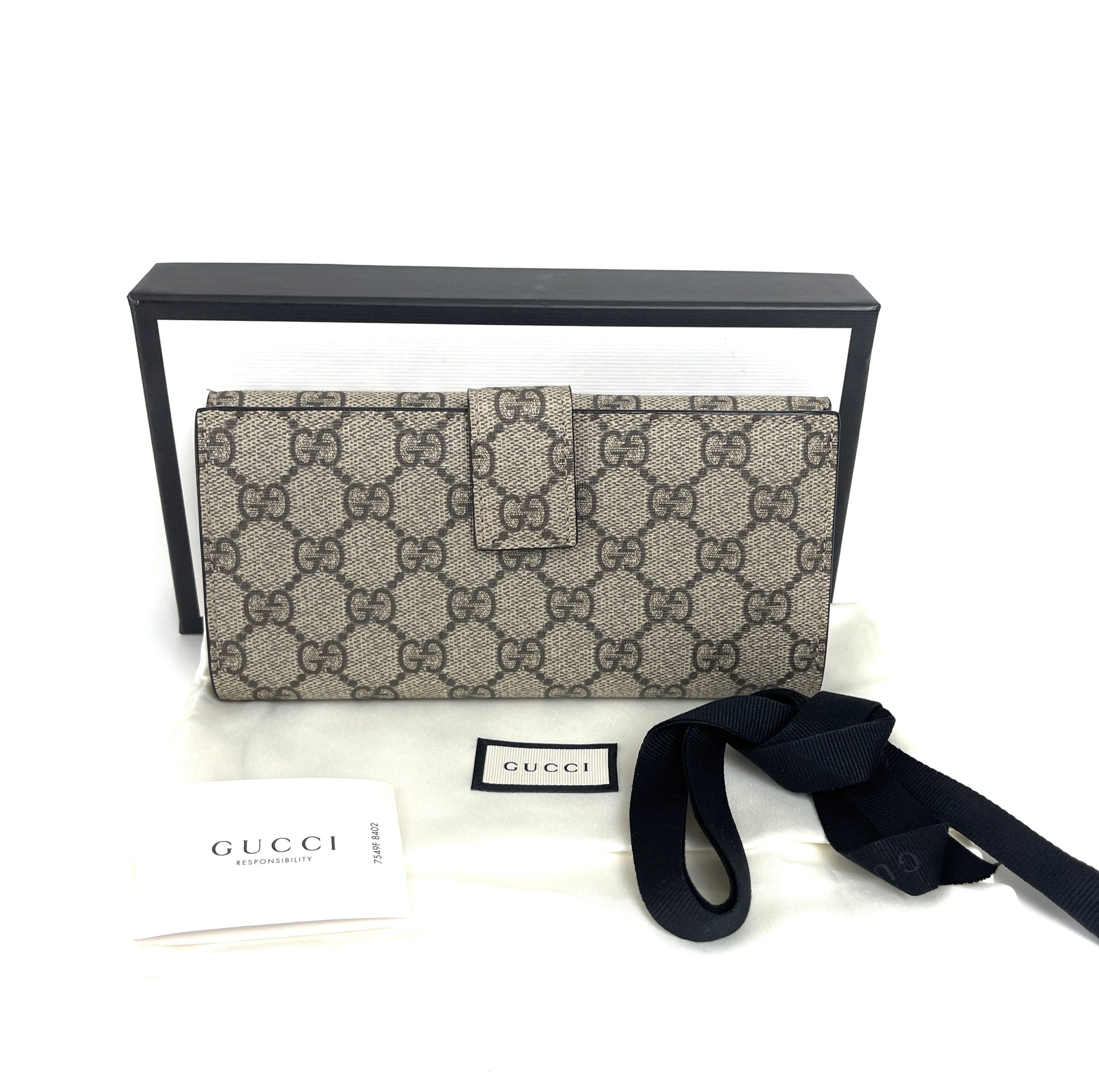 Gucci GG Tan/Brown Supreme Long Wallet - A World Of Goods For You, LLC