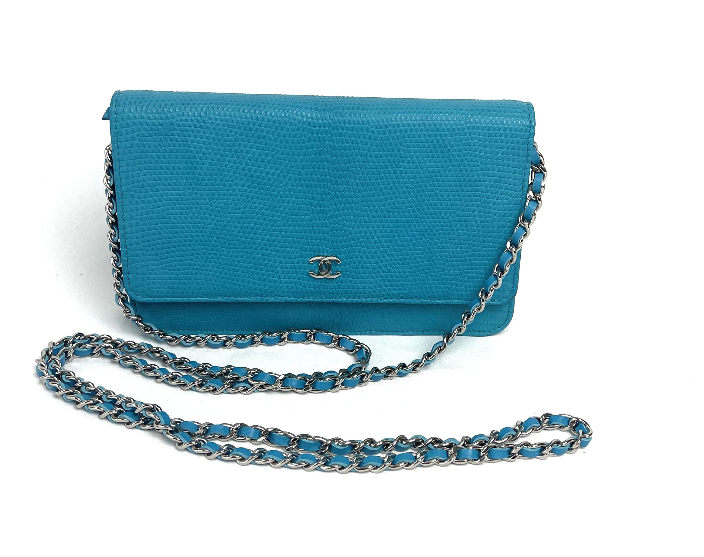 Chanel Turquoise Lizard Embossed Leather WOC with Silver Hardware - A World  Of Goods For You, LLC