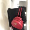 Gucci GG Marmont Quilted Red Matelassé Leather Backpack 2