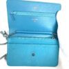 Chanel Turquoise Lizard Embossed Leather WOC with Silver Hardware 14
