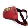 GUCCI Grained Calfskin Small Logo Belt Bum Bag Hibiscus Red 9