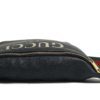 GUCCI Black Grained Calfskin Logo Belt Bum Bag Large 9